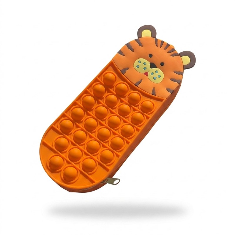 Penar scolar silicon Pop It antistres 21.5 cm 1 fermoar Okerman